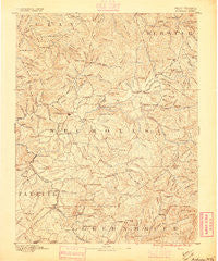 Nicholas West Virginia Historical topographic map, 1:125000 scale, 30 X 30 Minute, Year 1889