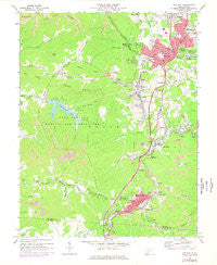 Oak Hill West Virginia Historical topographic map, 1:24000 scale, 7.5 X 7.5 Minute, Year 1969