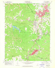 Oak Hill West Virginia Historical topographic map, 1:24000 scale, 7.5 X 7.5 Minute, Year 1969