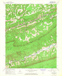 Oakvale West Virginia Historical topographic map, 1:24000 scale, 7.5 X 7.5 Minute, Year 1965