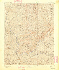 Oceana West Virginia Historical topographic map, 1:125000 scale, 30 X 30 Minute, Year 1891