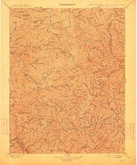 Oceana West Virginia Historical topographic map, 1:125000 scale, 30 X 30 Minute, Year 1898