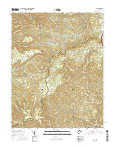 Odd West Virginia Current topographic map, 1:24000 scale, 7.5 X 7.5 Minute, Year 2016