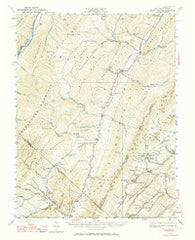 Orkney Springs Virginia Historical topographic map, 1:62500 scale, 15 X 15 Minute, Year 1940