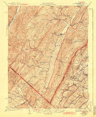 Orkney Springs Virginia Historical topographic map, 1:62500 scale, 15 X 15 Minute, Year 1943