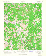 Orlando West Virginia Historical topographic map, 1:24000 scale, 7.5 X 7.5 Minute, Year 1965