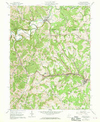 Osage West Virginia Historical topographic map, 1:24000 scale, 7.5 X 7.5 Minute, Year 1958