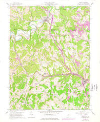 Osage West Virginia Historical topographic map, 1:24000 scale, 7.5 X 7.5 Minute, Year 1958