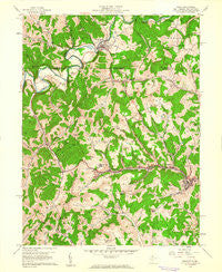 Osage West Virginia Historical topographic map, 1:24000 scale, 7.5 X 7.5 Minute, Year 1958