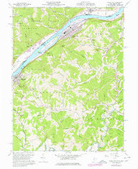 Paden City West Virginia Historical topographic map, 1:24000 scale, 7.5 X 7.5 Minute, Year 1960