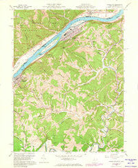 Paden City West Virginia Historical topographic map, 1:24000 scale, 7.5 X 7.5 Minute, Year 1960