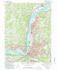 Parkersburg West Virginia Historical topographic map, 1:24000 scale, 7.5 X 7.5 Minute, Year 1969