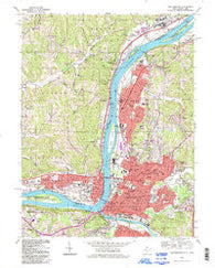 Parkersburg West Virginia Historical topographic map, 1:24000 scale, 7.5 X 7.5 Minute, Year 1994