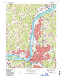 Parkersburg West Virginia Historical topographic map, 1:24000 scale, 7.5 X 7.5 Minute, Year 1994