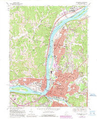 Parkersburg West Virginia Historical topographic map, 1:24000 scale, 7.5 X 7.5 Minute, Year 1969