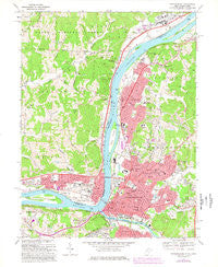 Parkersburg West Virginia Historical topographic map, 1:24000 scale, 7.5 X 7.5 Minute, Year 1969