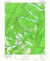 Paw Paw West Virginia Historical topographic map, 1:24000 scale, 7.5 X 7.5 Minute, Year 1950