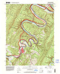 Paw Paw West Virginia Historical topographic map, 1:24000 scale, 7.5 X 7.5 Minute, Year 1996