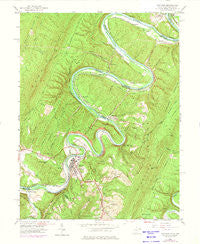 Paw Paw West Virginia Historical topographic map, 1:24000 scale, 7.5 X 7.5 Minute, Year 1950
