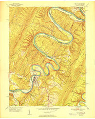 Paw Paw West Virginia Historical topographic map, 1:24000 scale, 7.5 X 7.5 Minute, Year 1951
