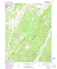 Petersburg East West Virginia Historical topographic map, 1:24000 scale, 7.5 X 7.5 Minute, Year 1969