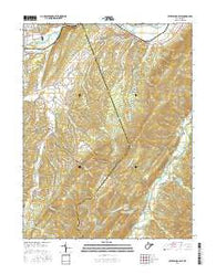 Petersburg East West Virginia Current topographic map, 1:24000 scale, 7.5 X 7.5 Minute, Year 2016