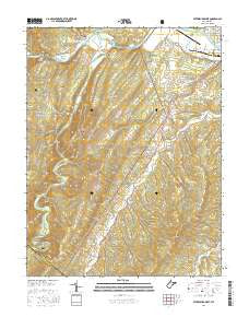 Petersburg West West Virginia Current topographic map, 1:24000 scale, 7.5 X 7.5 Minute, Year 2016
