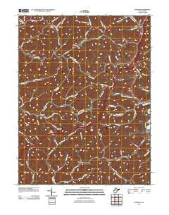 Peterson West Virginia Historical topographic map, 1:24000 scale, 7.5 X 7.5 Minute, Year 2010