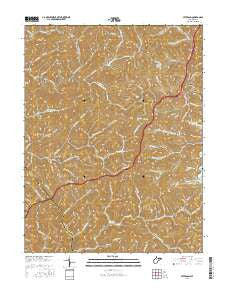 Peterson West Virginia Current topographic map, 1:24000 scale, 7.5 X 7.5 Minute, Year 2016