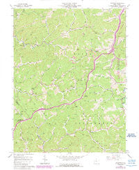 Peterson West Virginia Historical topographic map, 1:24000 scale, 7.5 X 7.5 Minute, Year 1966