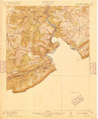 Peterstown Virginia Historical topographic map, 1:62500 scale, 15 X 15 Minute, Year 1916