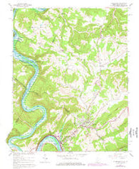 Peterstown West Virginia Historical topographic map, 1:24000 scale, 7.5 X 7.5 Minute, Year 1965