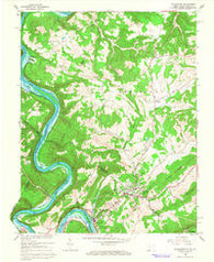Peterstown West Virginia Historical topographic map, 1:24000 scale, 7.5 X 7.5 Minute, Year 1965