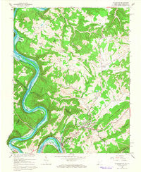 Peterstown West Virginia Historical topographic map, 1:24000 scale, 7.5 X 7.5 Minute, Year 1965