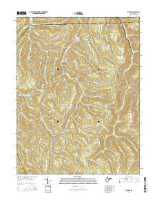 Pickens West Virginia Current topographic map, 1:24000 scale, 7.5 X 7.5 Minute, Year 2016