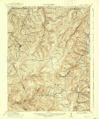 Pickens West Virginia Historical topographic map, 1:62500 scale, 15 X 15 Minute, Year 1915