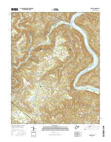 Pipestem West Virginia Current topographic map, 1:24000 scale, 7.5 X 7.5 Minute, Year 2016