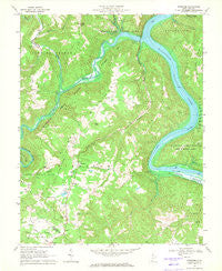 Pipestem West Virginia Historical topographic map, 1:24000 scale, 7.5 X 7.5 Minute, Year 1968