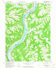 Powhatan Point Ohio Historical topographic map, 1:24000 scale, 7.5 X 7.5 Minute, Year 1960