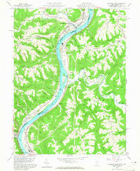 Powhatan Point Ohio Historical topographic map, 1:24000 scale, 7.5 X 7.5 Minute, Year 1960