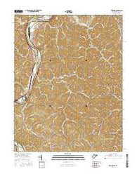 Prichard West Virginia Current topographic map, 1:24000 scale, 7.5 X 7.5 Minute, Year 2016