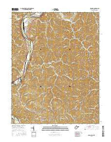 Prichard West Virginia Current topographic map, 1:24000 scale, 7.5 X 7.5 Minute, Year 2016
