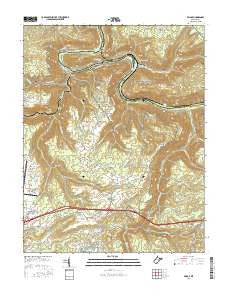 Prince West Virginia Current topographic map, 1:24000 scale, 7.5 X 7.5 Minute, Year 2016