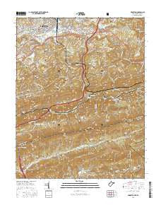 Princeton West Virginia Current topographic map, 1:24000 scale, 7.5 X 7.5 Minute, Year 2016