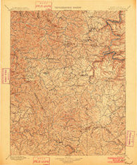 Raleigh West Virginia Historical topographic map, 1:125000 scale, 30 X 30 Minute, Year 1902