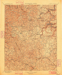 Raleigh West Virginia Historical topographic map, 1:125000 scale, 30 X 30 Minute, Year 1902