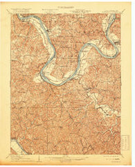 Ravenswood West Virginia Historical topographic map, 1:62500 scale, 15 X 15 Minute, Year 1908
