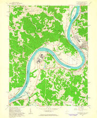 Ravenswood West Virginia Historical topographic map, 1:24000 scale, 7.5 X 7.5 Minute, Year 1960