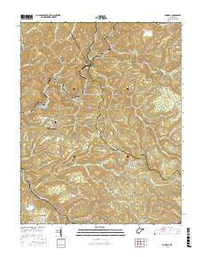 Rhodell West Virginia Current topographic map, 1:24000 scale, 7.5 X 7.5 Minute, Year 2016
