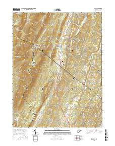 Ridge West Virginia Current topographic map, 1:24000 scale, 7.5 X 7.5 Minute, Year 2016